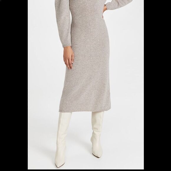 Ba&sh NWT Felicity Ballon Sleeve Mock Neck Wool blend Maxi Sweater Dress Small - Picture 14 of 14